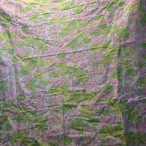 100 Percent Organic Cotton Lilly Pulitzer Pink Green Floral Fabric Jungle Baby